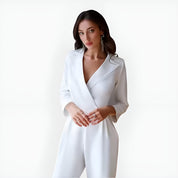 Elegant vid ben Jumpsuit med V-ringad för kvinnor - Rhetra