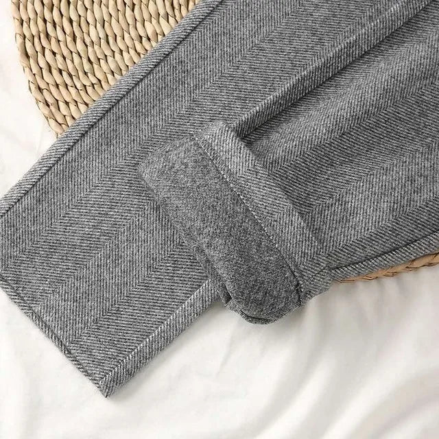 Kostymbyxor I Tweed Med Hög Midja För Kvinnor | Signe