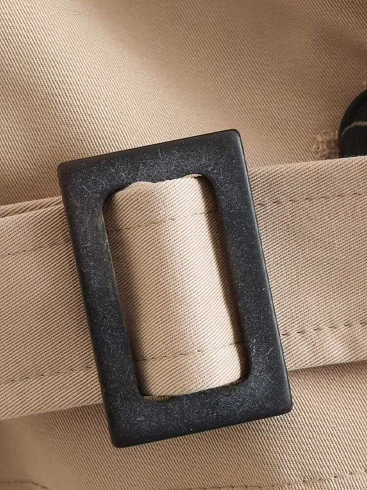 Trendig Kort Trenchcoat För Kvinnor | Glissele