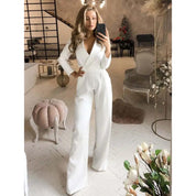 Snygg Jumpsuit Med Breda Ben Och Krage | Bonnie