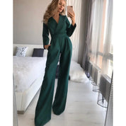 Snygg Jumpsuit Med Breda Ben Och Krage | Bonnie