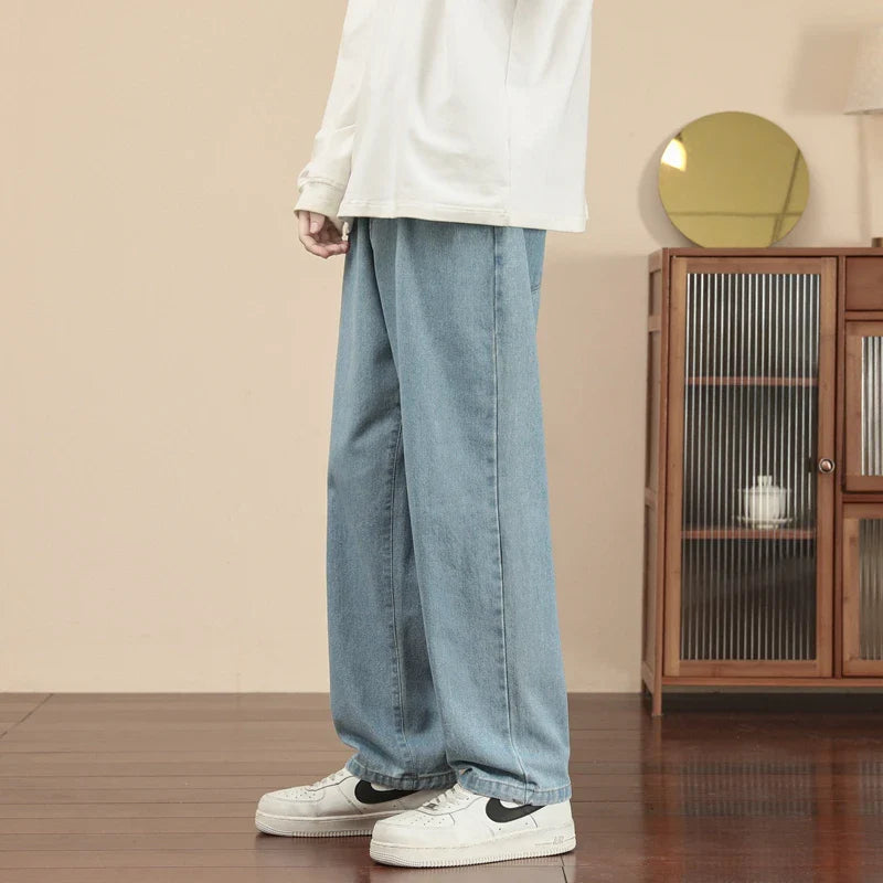 Ankellånga Raka Jeans Med Vida Ben För Män | Rubin