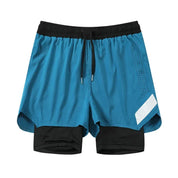 2-i-1 Herrar Shorts med Ficka för Strand, Vandring och Maraton | Edis