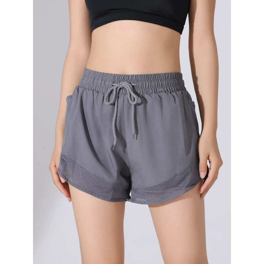 Sommarsportshorts med Hög Midja för Kvinnor | Snabbtorkande Fitnessshorts som Andas - Siyam