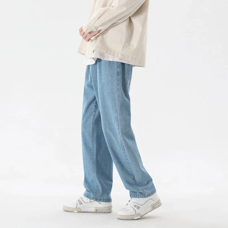 Ankellånga Raka Jeans Med Vida Ben För Män | Rubin