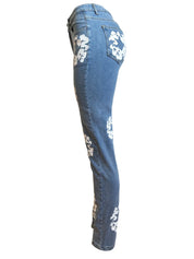 Daisy Printade Jeans Med Hög Midja | Alona