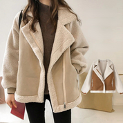Imiterat Skinn Och Fleece Jacka | Yelena