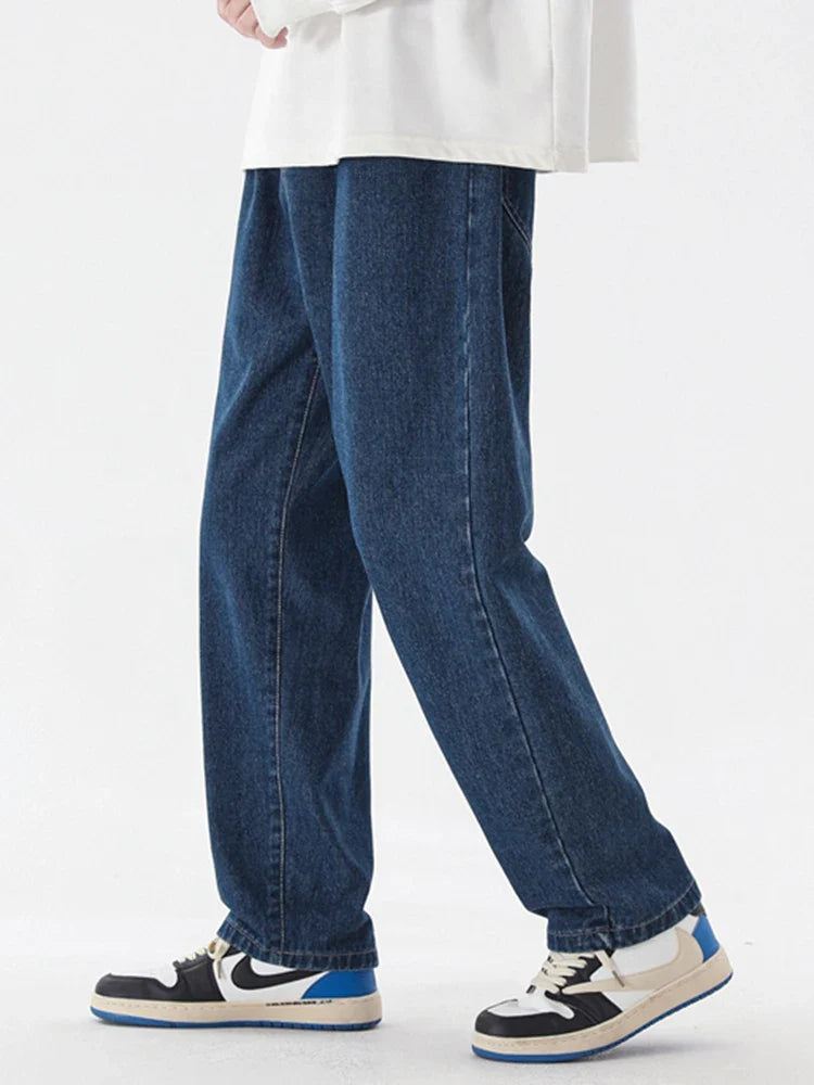 Ankellånga Raka Jeans Med Vida Ben För Män | Rubin