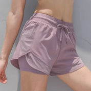 Sommarsportshorts med Hög Midja för Kvinnor | Snabbtorkande Fitnessshorts som Andas - Siyam