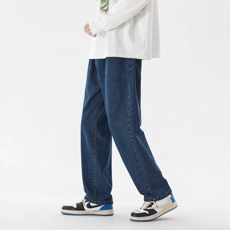 Ankellånga Raka Jeans Med Vida Ben För Män | Rubin