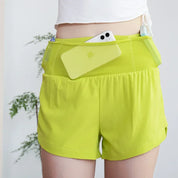 Yogashorts med Hög Midja för Kvinnor med 5 Fickor l Marathon Running Yoga Pilates - Zanau
