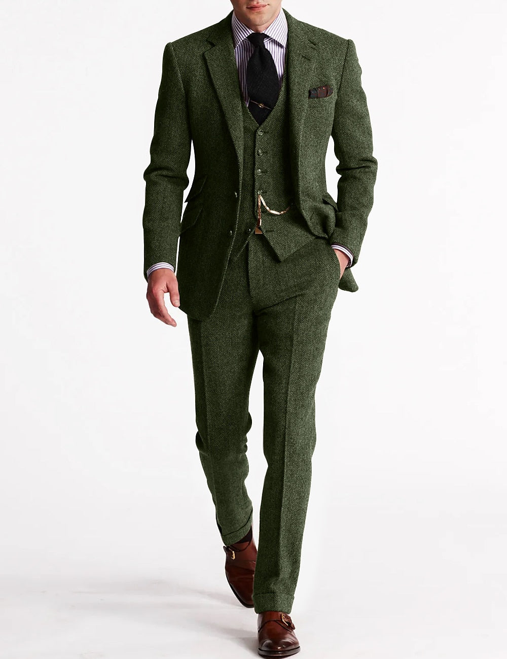 3-Delad Tweed Smoking Set För Män | Klausen