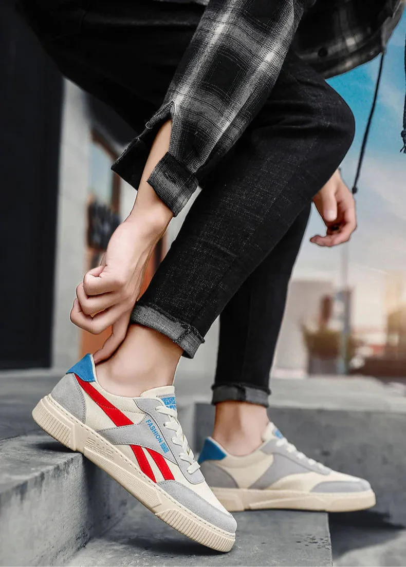 Andningsbara lågskurna Casual sneakers för män | Bortelo