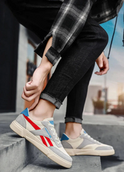 Andningsbara lågskurna Casual sneakers för män | Bortelo