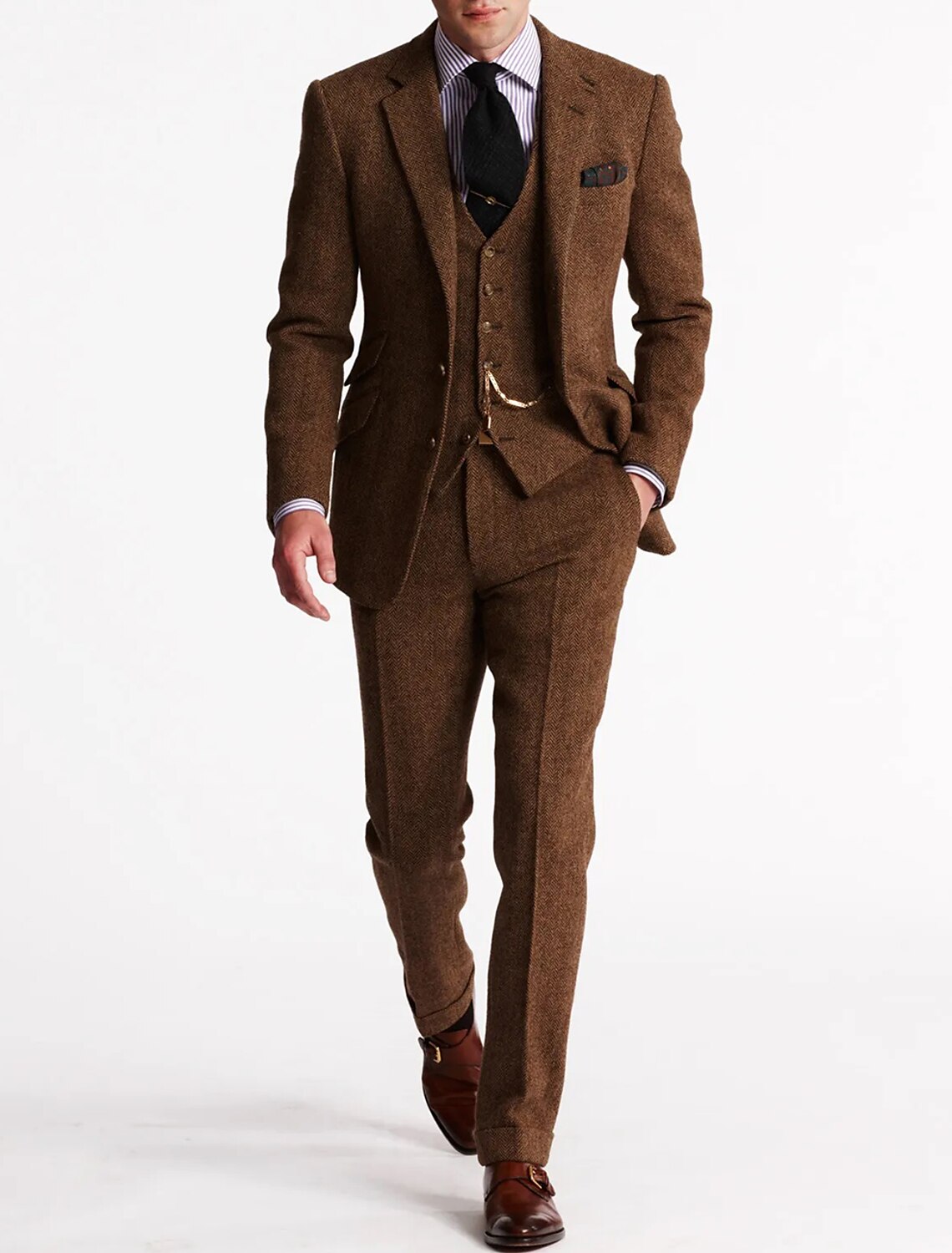 3-Delad Tweed Smoking Set För Män | Klausen